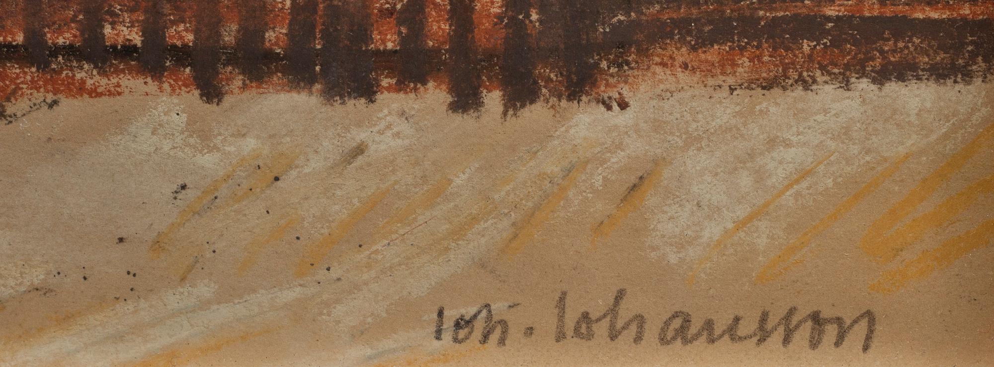 JOHAN JOHANSSON, pastell, sign.