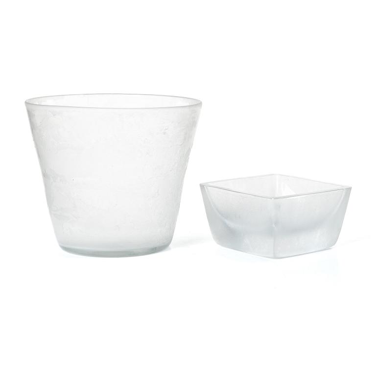 Vicke Lindstrand, servisdelar, 26st, glas, "Iced", Orrefors.