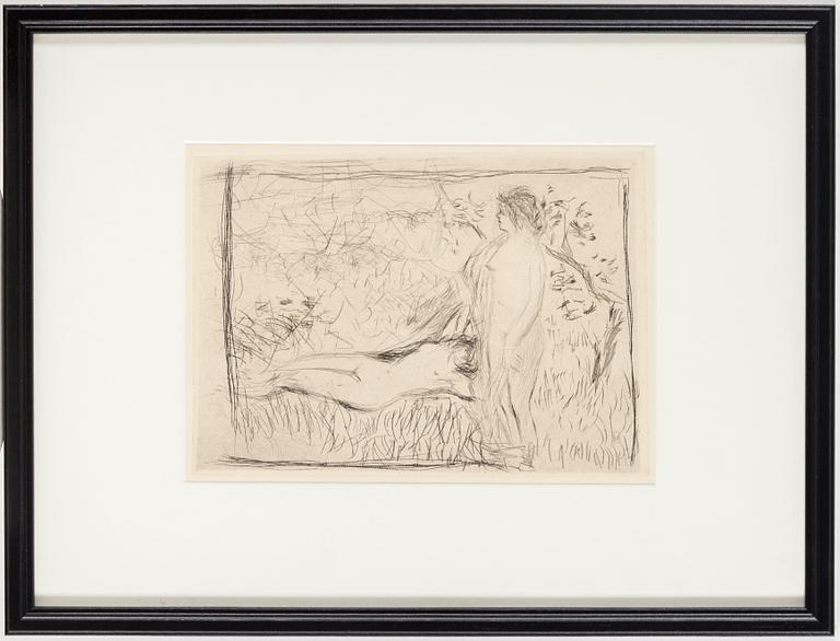 PIERRE BONNARD, etchning, signed in plate.