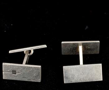 MANCHETTKNAPPAR, silver, tigeröga, Kupittaan Kulta, Elis Kauppi, Åbo 1962, 1966.