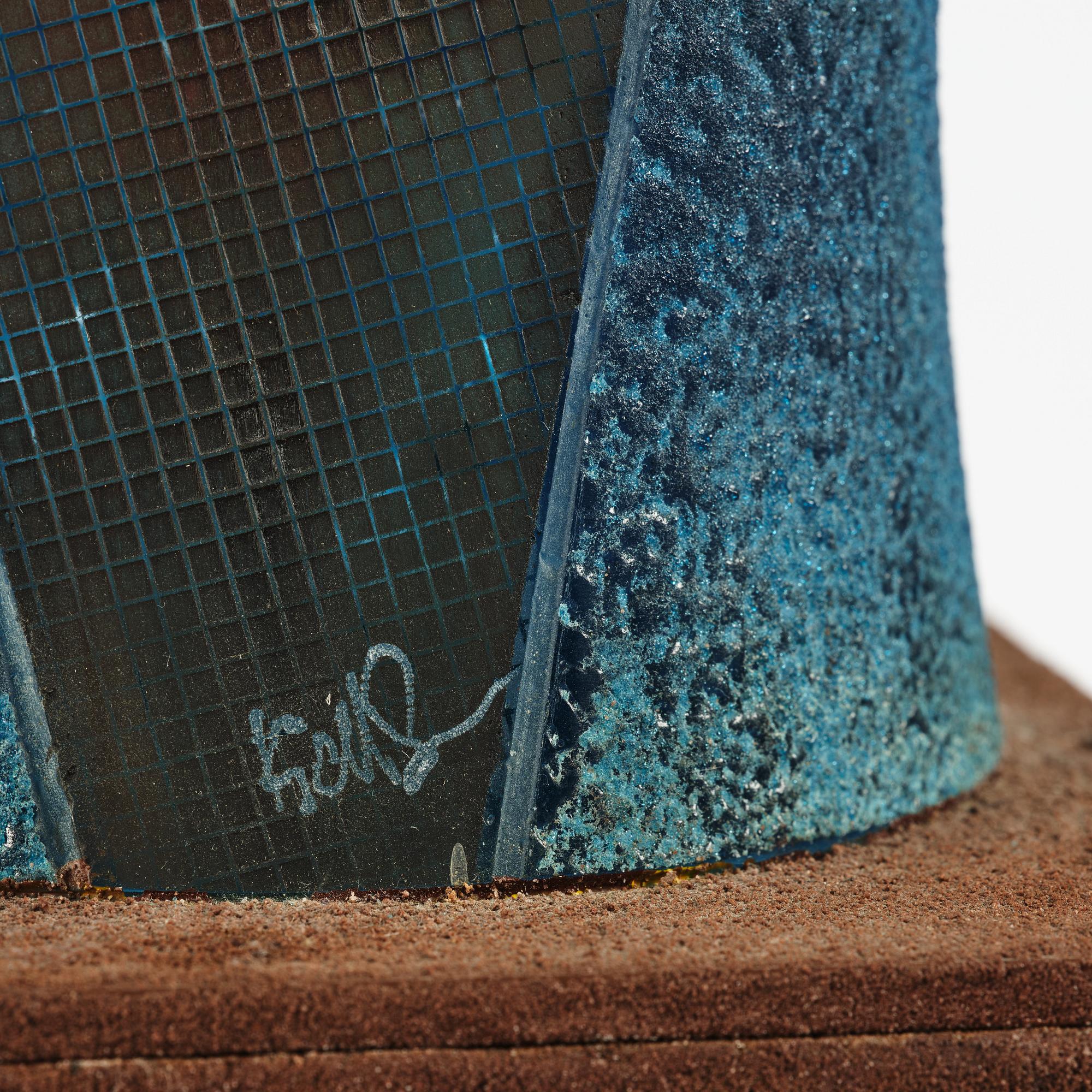 Kjell Engman, a unique glass sculpture 'Man in Trenchcaot' from the series "Catwalk", Kosta Boda, Sweden.