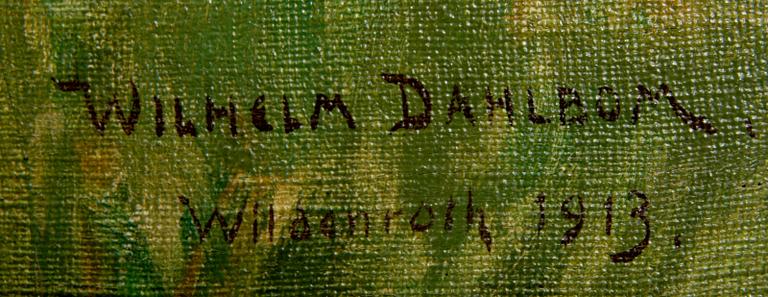 WILHELM DAHLBOM, olja på duk, sign o dat 1913.