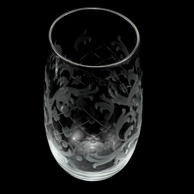 KARAFF samt GLAS, 6 st, 1900-talets andra hälft.