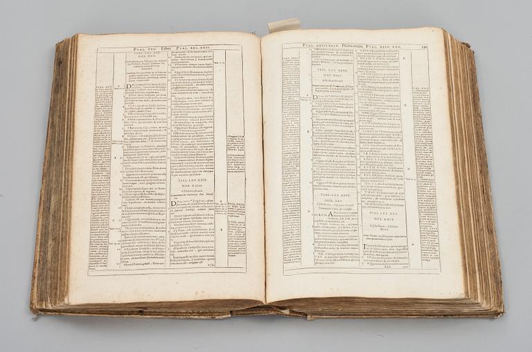 BOK, BIBLIA LATINA. Testamenti veteris Biblia Sacra. 1600-tal.
