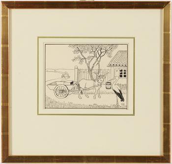 Elsa Beskow, Donkey with cart.