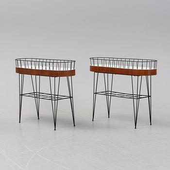 Two 1950's-60's flower stands.