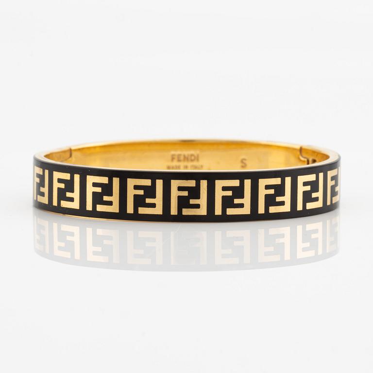 Armring, Fendi, guldfärgad metall.