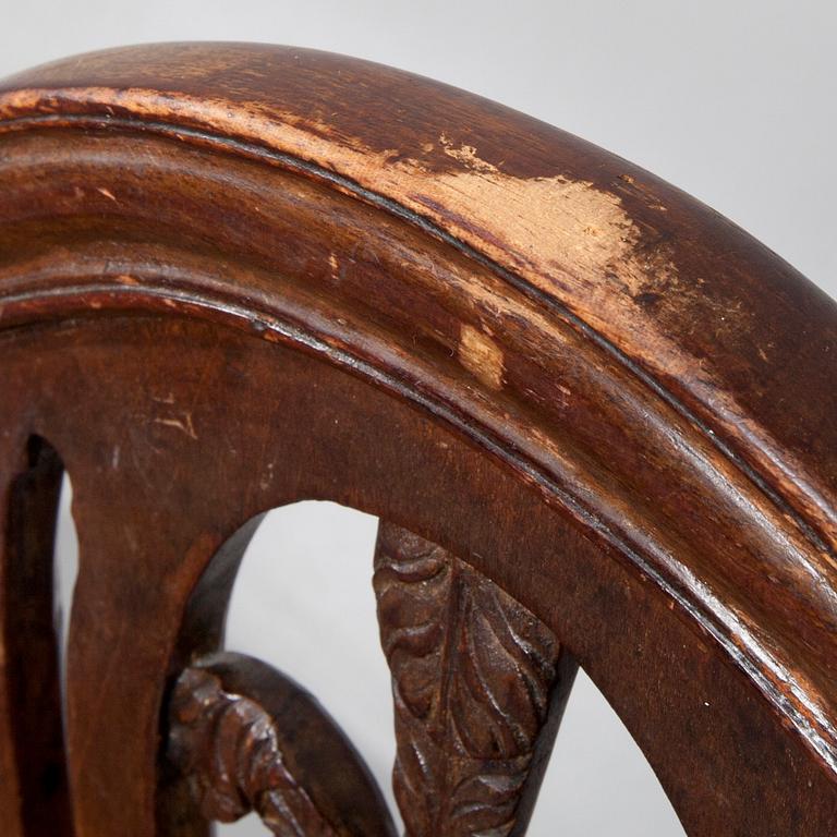 STOLAR, 6 st, mahogny, England, 1800-talets andra hälft.