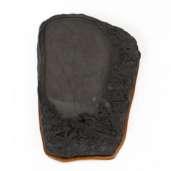 Tuschsten, signerad, Kina, 1980-tal.