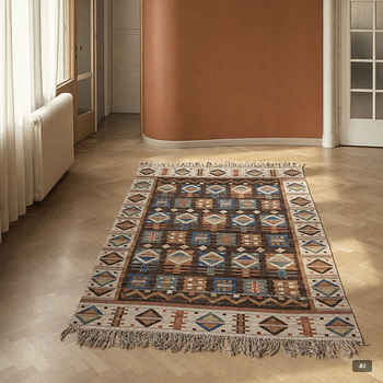Märta Måås-Fjetterström, a 'Renaissance' drape, flat weave, c. 213 x 145 cm, signed MMF.