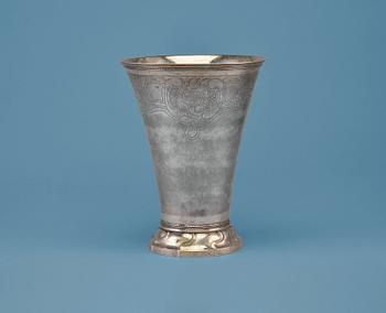 A BEAKER, silver. Henrik Frodell Stockholm 1796. Weight 406 g.