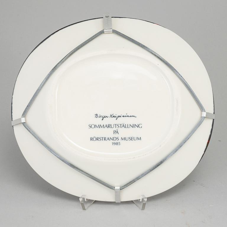 BIRGER KAIPIAINEN, a stoneware dish, Rörstrand 1985.