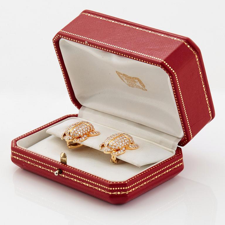 Cartier "Scarab" a pair of earrings.