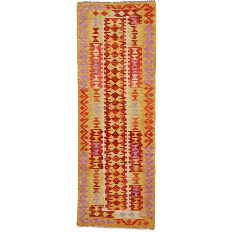 A runner, kilim, ca 207 x 73 cm.