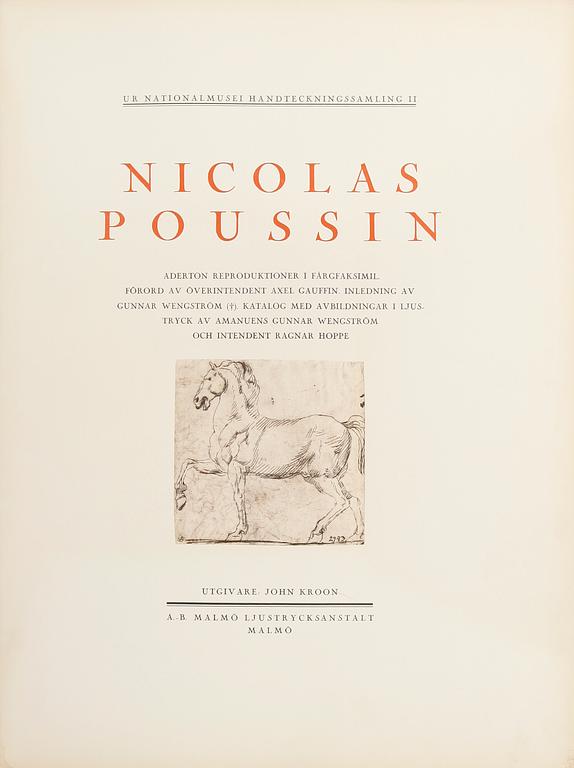 MAPP med 18 reproduktioner av Nicolas Poussin, utgiven av John Kroon. Nr 180/400.