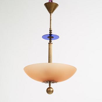 Harald Notini, a version of ceiling lamp model "6540/6545" from Arvid Böhlmarks Lampfabrik, Sweden, 1930's.