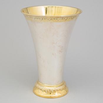 CG HALLBERG, bägare, silver, Stockholm, 1925.