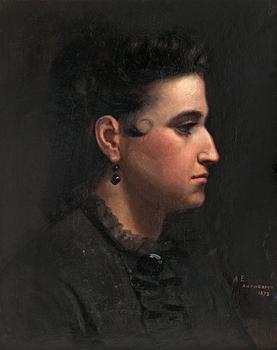 196. Albert Edelfelt, PORTRAIT OF A WOMAN.