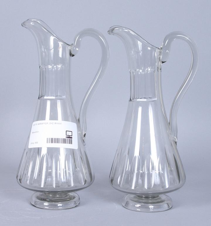 KARAFFER, 2+2, kristallglas.