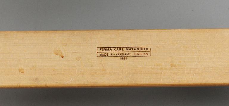 KARMSTOLAR, ett par "Eva" Bruno Mathsson, Firma Karl Mathsson 1964.