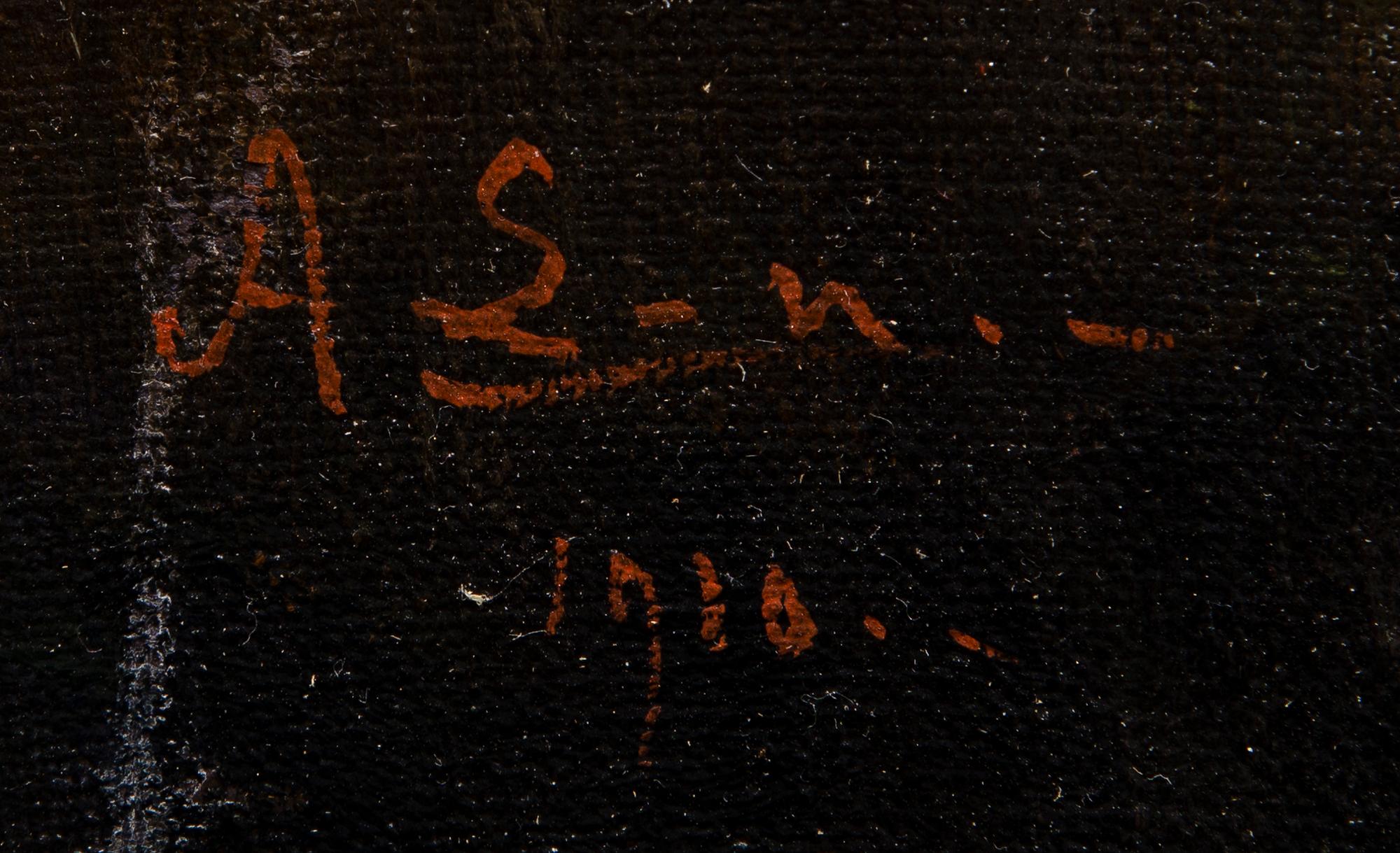 AXEL LINDMAN, öljy kankaalle, signeerattu ja päivätty 1910.