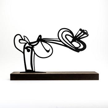 Carl Fredrik Reuterswärd, sculpture painted iron, signed 05, 2/4.