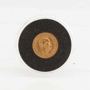 Guldmynt Sverige, Oscar II 5 kr, 1899.