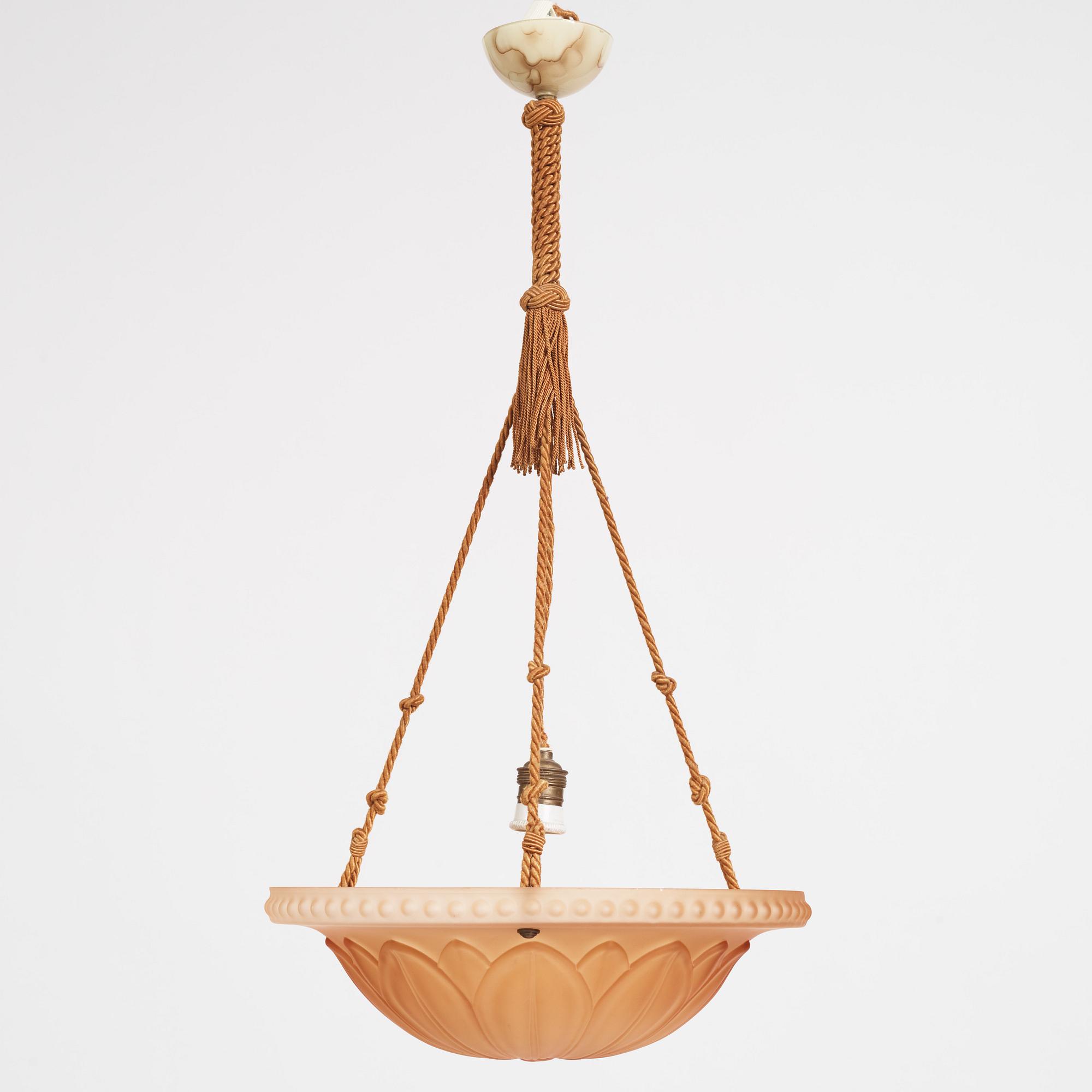 Harald Notini, a ceiling lamp model "10074", Arvid Böhlmarks Lampfabrik, 1920s.