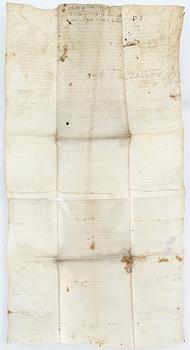 PERGAMENTDOKUMENT, daterat 14 maj 1506.