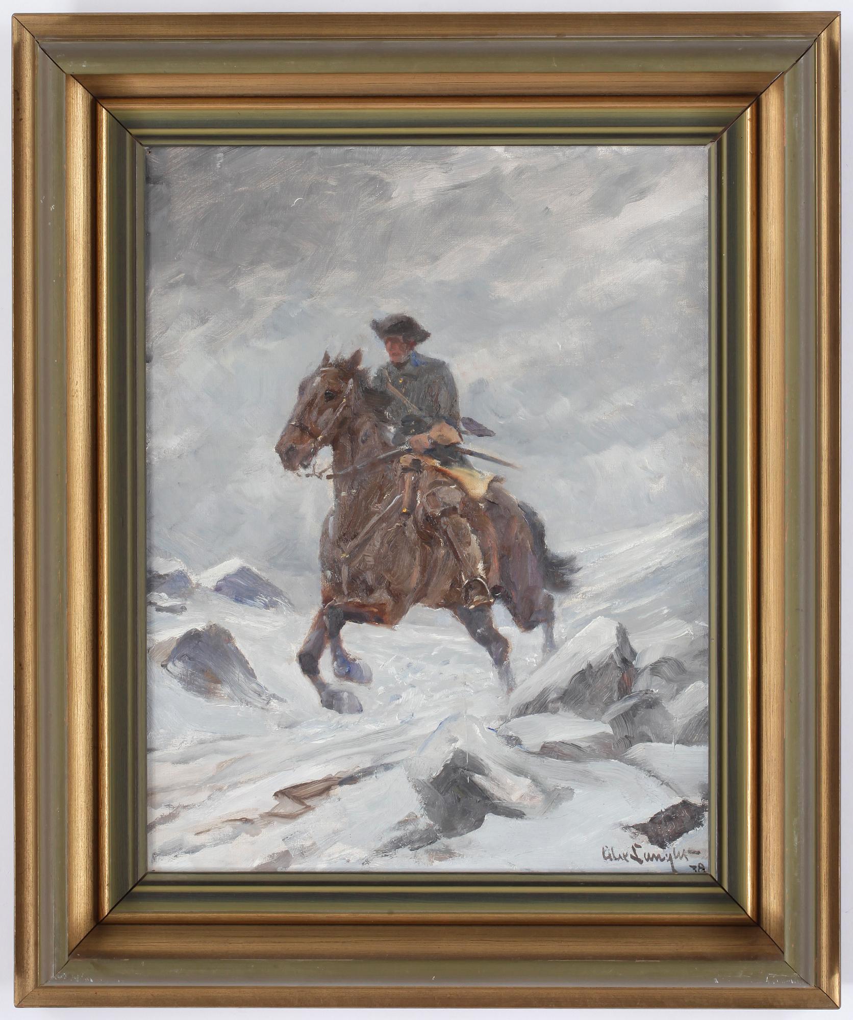 ALEXANDER LANGLET. Oljemålning på duk. Signerad och daterad -38.