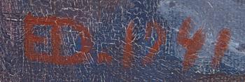 Emil Edvard Danielsson, oil on canvas, signed and dated -41.