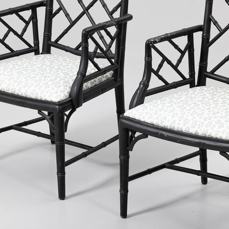 Armchairs, a pair, probably Miranda of Sweden, 20th century.