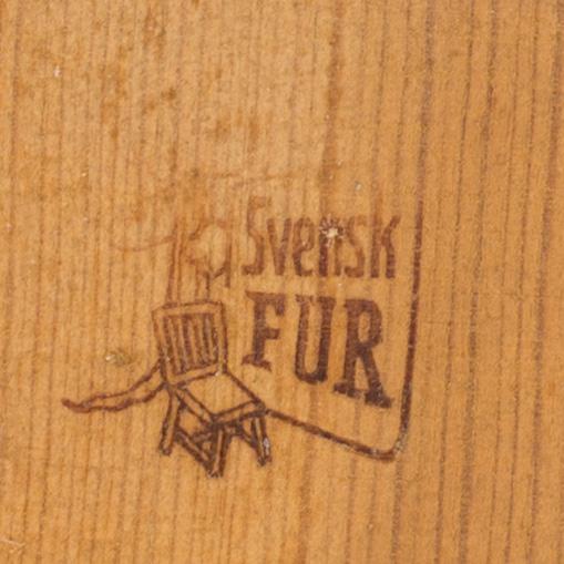 KARMSTOL Svensk Fur Göran Malmwall  Karl Andersson & söner, 1900-talets mitt.