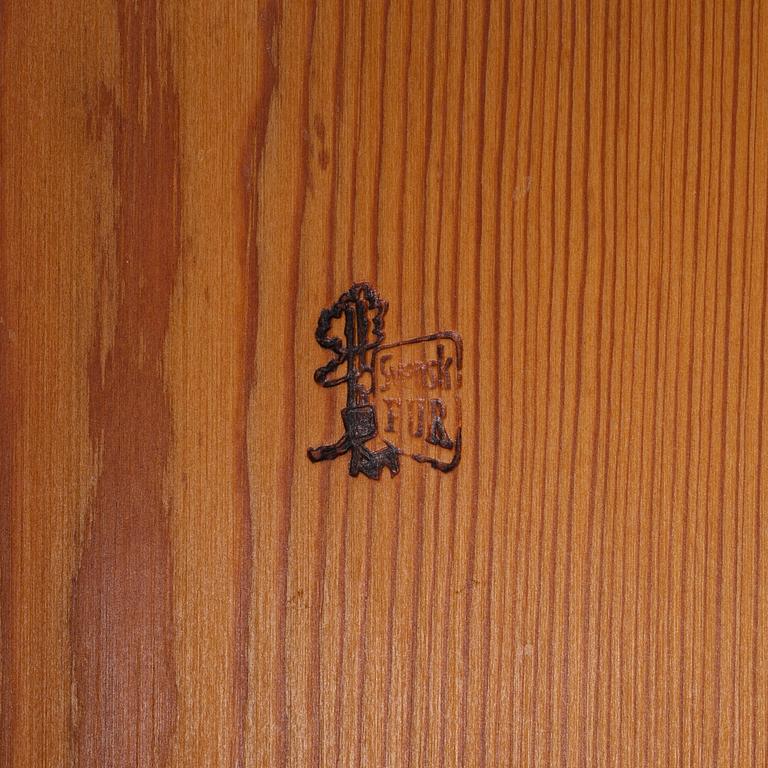 A Carl Malmsten pine percussion table "the armourer" (Vapensmeden).