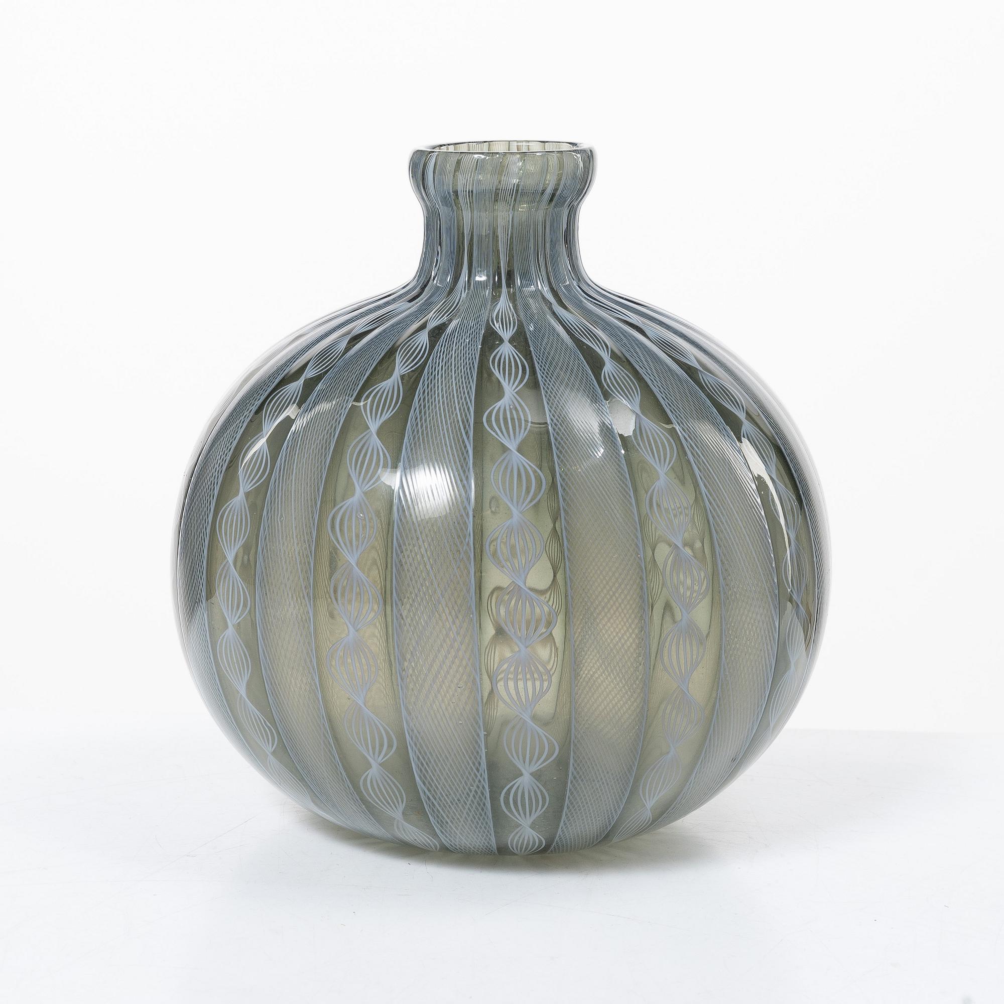 Venini, a glass vase, Murano, Italy.