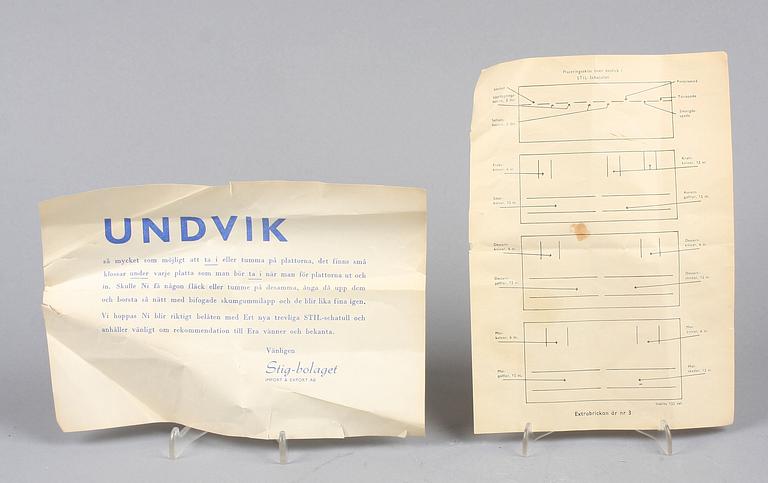 SCHATULL samt BARSKÅP, 1900-talets andra hälft.