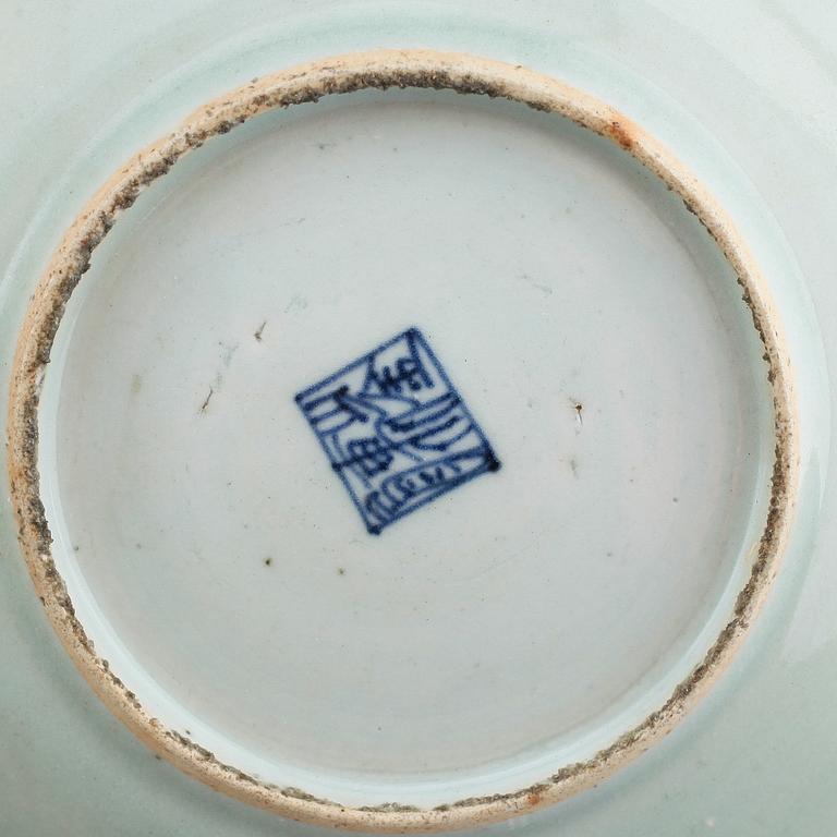 FAT, 3 st, SAMT SKÅLFAT, porslin, Kina, 1800-talets mitt.