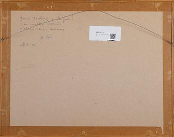 EEVA TERVALA, hiilipiirros, signeerattu ja päivätty 9/4 -92.