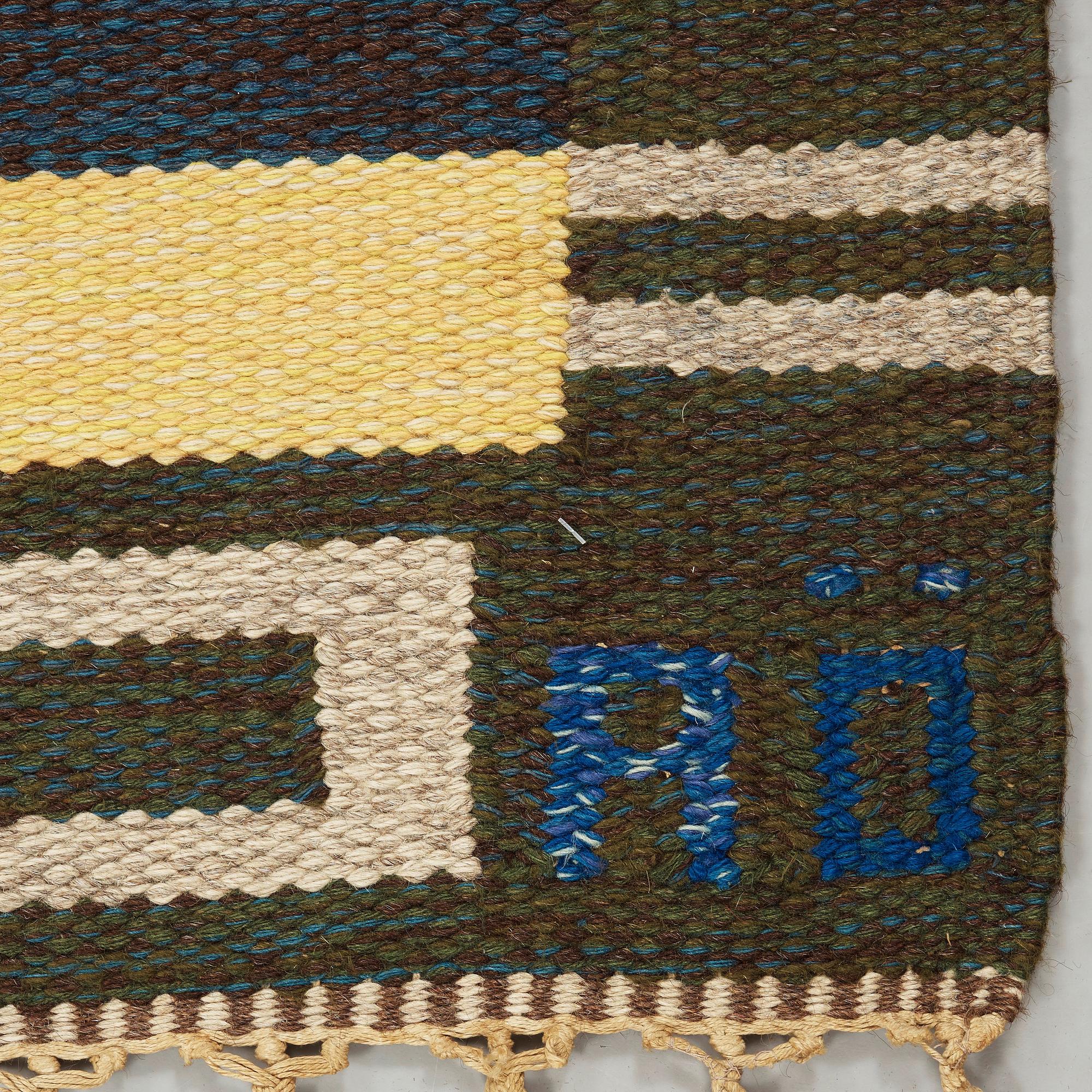 Agda Österberg, MATTA. Rölakan. 165,5 x 159 cm. Signerad AÖ samt à tergo AGDA ÖSTERBERG.