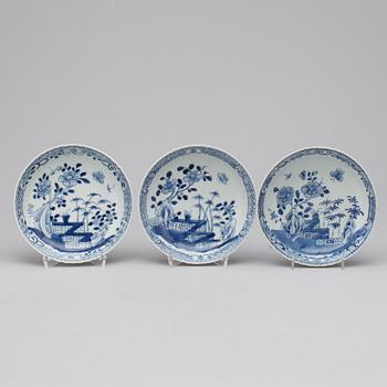 SKÅLFAT, 3st, porslin, Kina, Qing dynastin, Qianlong 1736-1795).