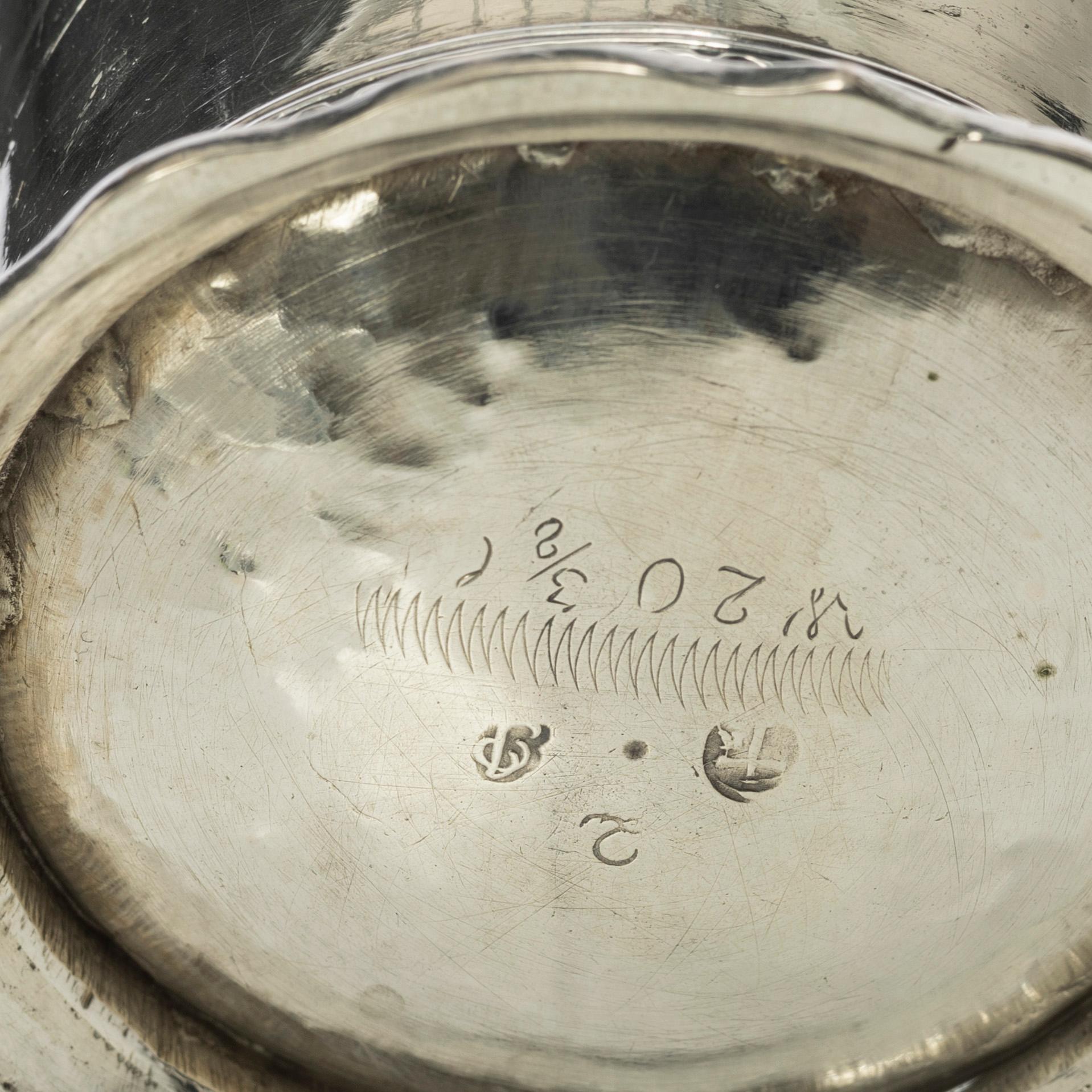 Two Swedish silver beakers, 18th century.