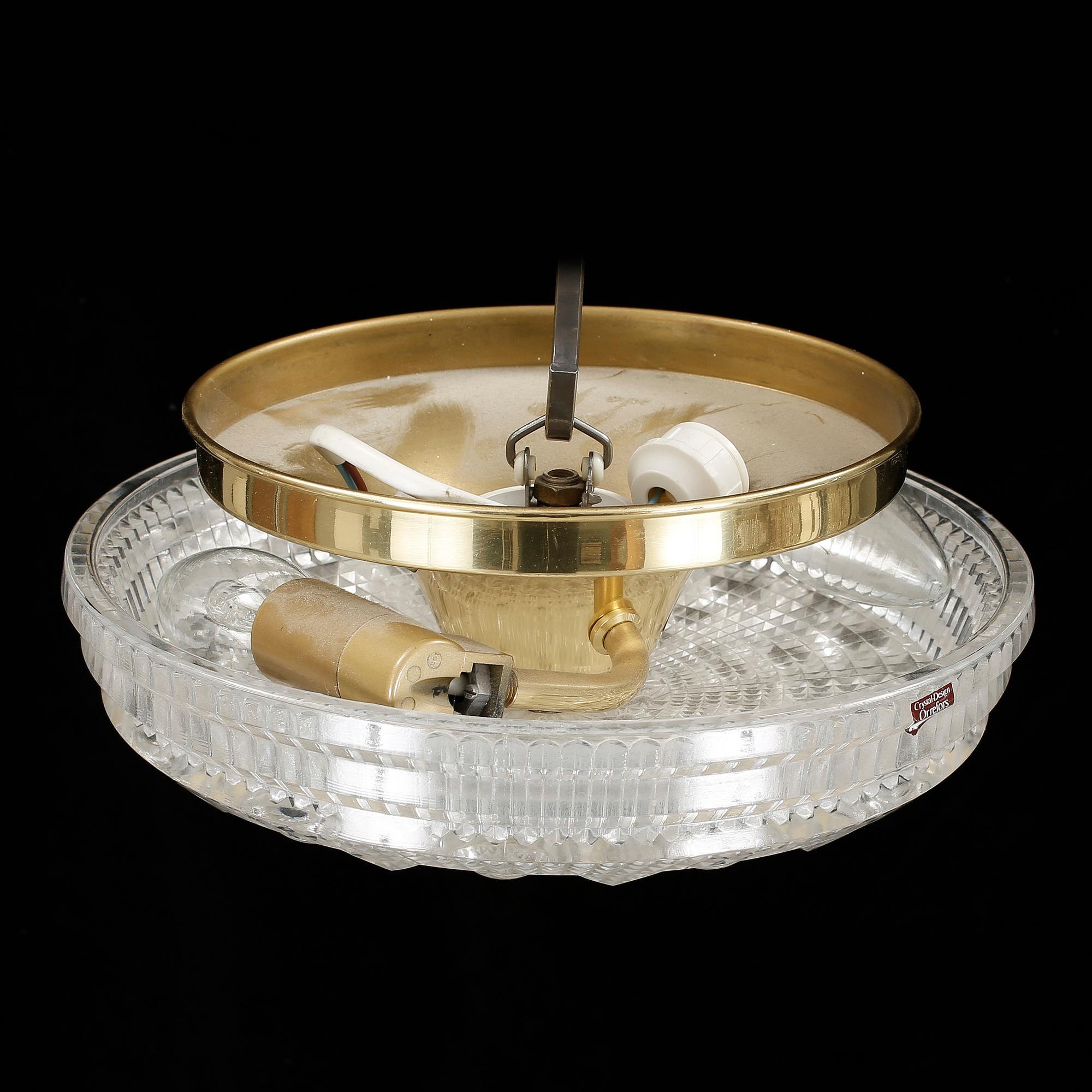 TAKLAMPOR, ett par. Carl Fagerlund, Orrefors.