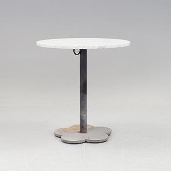 A JONAS BOHLIN MARBLE AND STEEL "CAFÉ" TABLE, Klong, Sweden. The model designed in 1998.