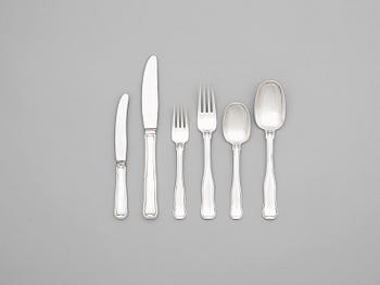 568. A set of 36 pcs of Harald Nielsen's sterling flatware 'Old Danish', Georg Jensen, Copenhagen 1947-77.