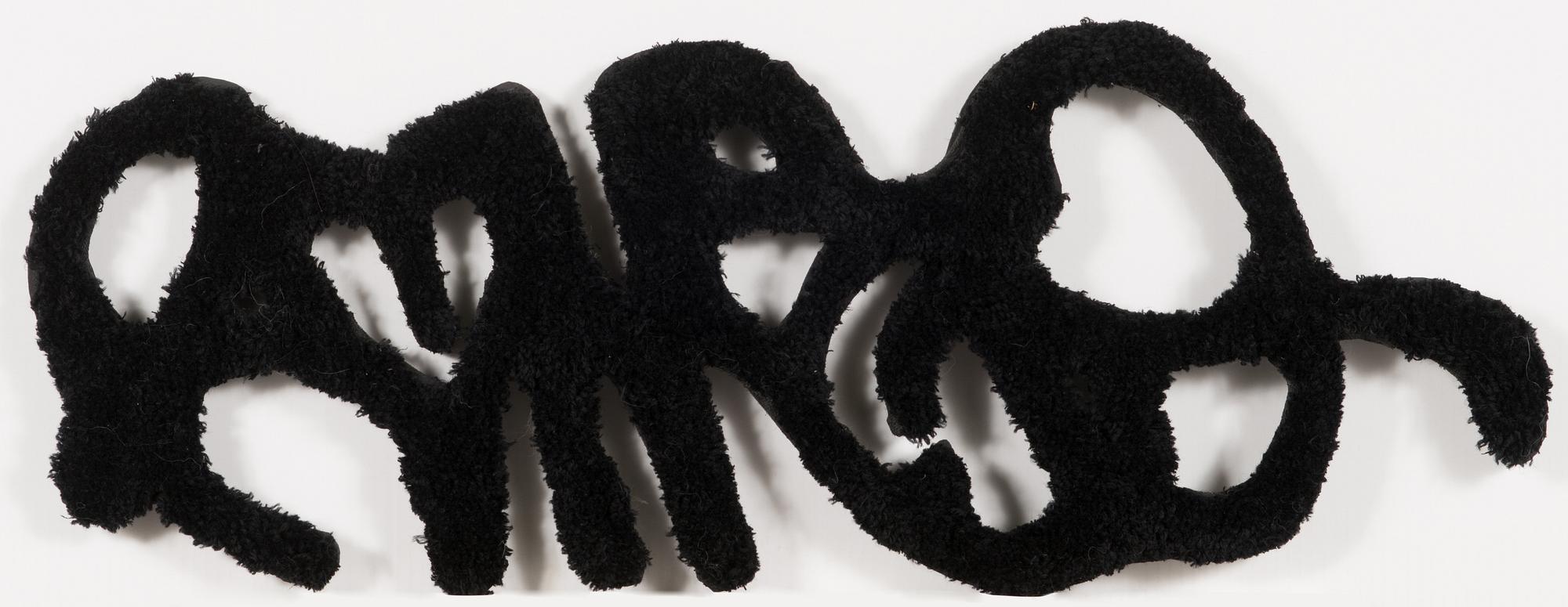 Niina Mantsinen & Romeo, hand tufted rug, laid on board, a tergo digned and dated 2018, numbered 4/5.