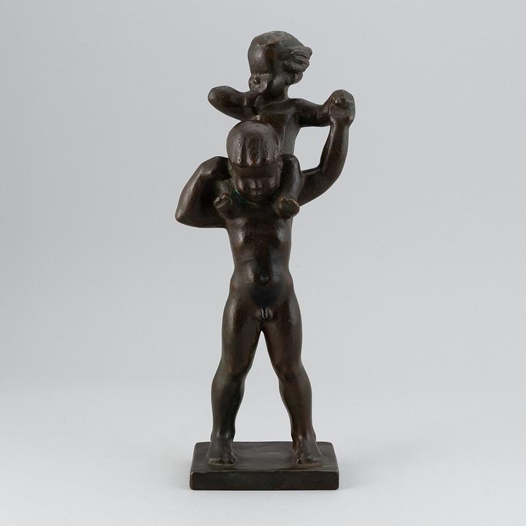 Jonas Fröding, sculpture. Signed. Bronze.