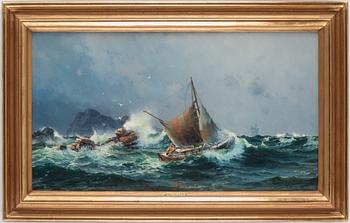 Herman af Sillén, Fishing vessel in rough seas.