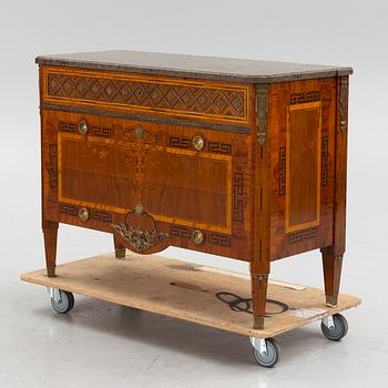 A Gustavian style chest of drawers, early 20th Century.