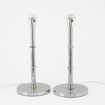 A pair of model 'B 103' table lights, Bergboms, 1970's.