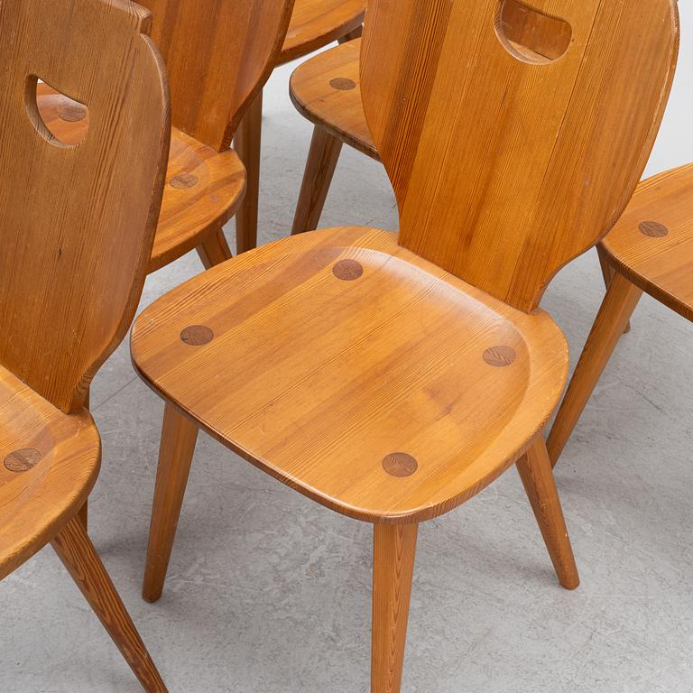 Carl Malmsten, a set of six 'Sörgården' chairs, Svensk Fur, mid 20th Century.